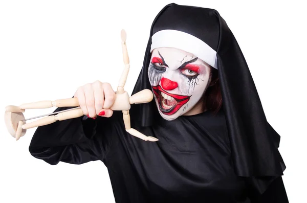 Nonne effrayante dans le concept d'Halloween — Photo