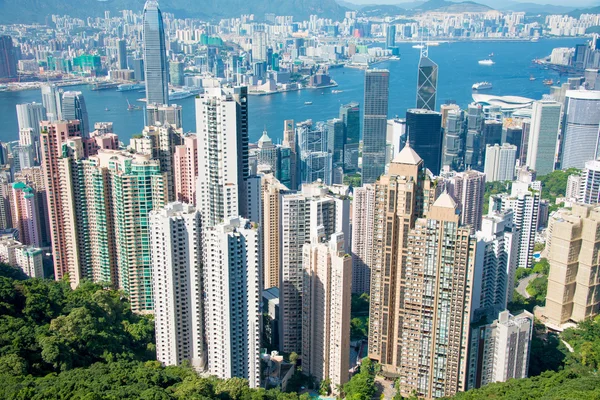 Pohled na Hongkong během dne — Stock fotografie