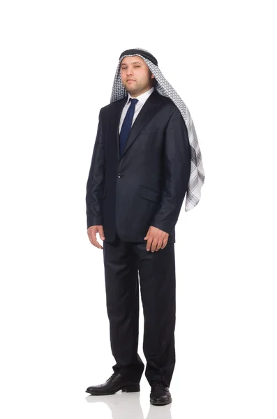 Arabischer Geschäftsmann isoliert auf weißem Grund — Stockfoto