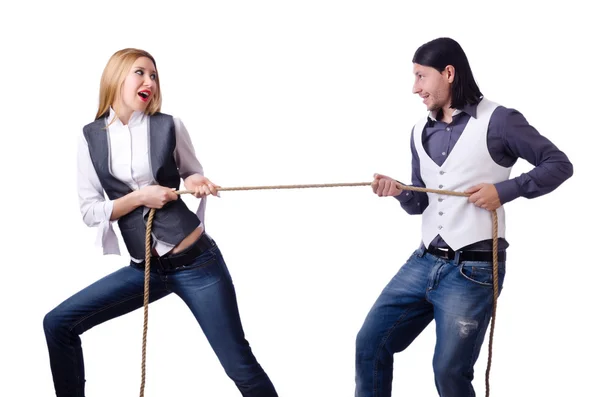 Conflicto familiar con hombre y mujer — Foto de Stock