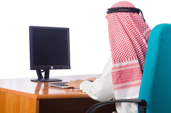 Arab man working in the office — Stock Photo, Image