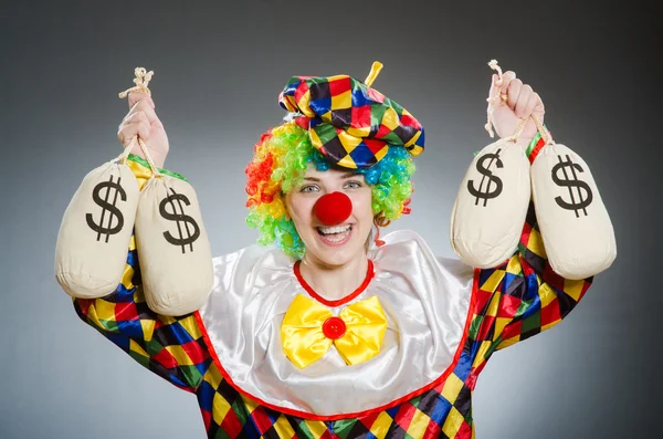 Clown divertente in concetto comico — Foto Stock