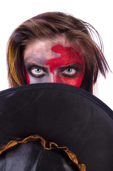 Scary witch in halloween concept — Stock Photo, Image