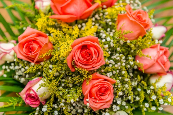 Bonitas rosas en concepto de celebración — Foto de Stock