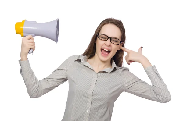 Woman in business concept isolated on white — Stock Photo, Image