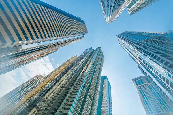 Tall Dubai Marina skyscrapers in UAE — Stock Photo, Image