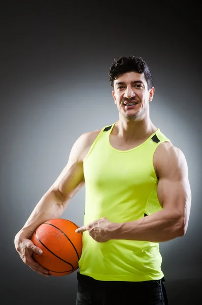 Baloncesto muscular en el concepto deportivo — Foto de Stock