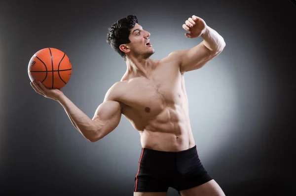 Muskulös basket i sports koncept — Stockfoto