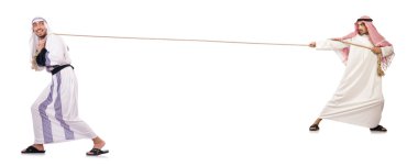 Halat konsepti üzerine beyaz