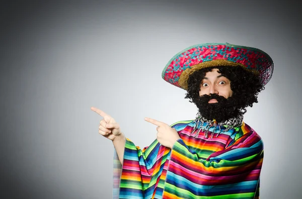 Person wearing sombrero hat in funny concept — Stock Photo, Image