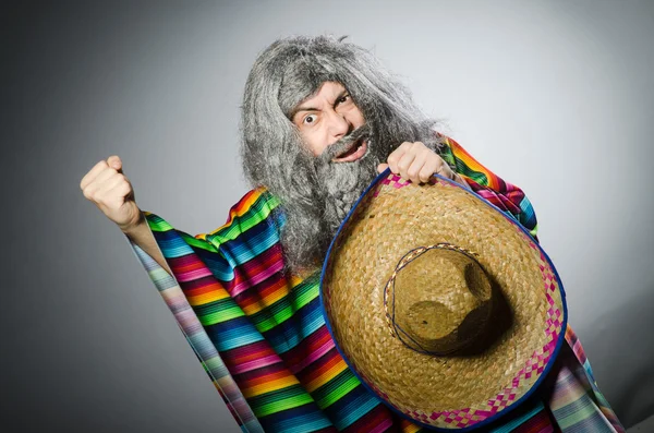 Person wearing sombrero hat in funny concept — Stock Photo, Image