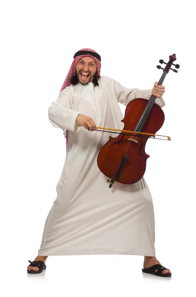 Homme arabe jouant de l'instrument de musique — Photo