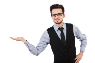 ofis çalışanı üzerinde beyaz izole