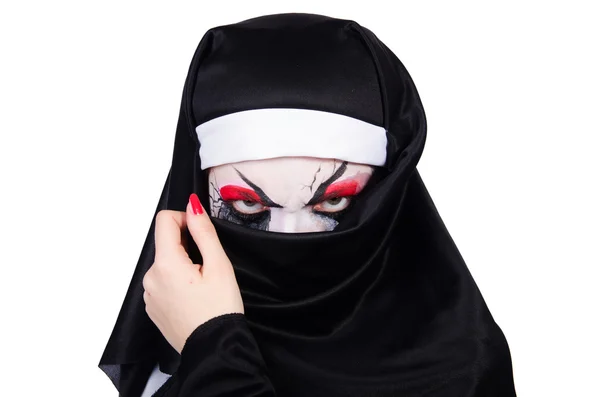 Gruselige Nonne im Halloween-Konzept — Stockfoto