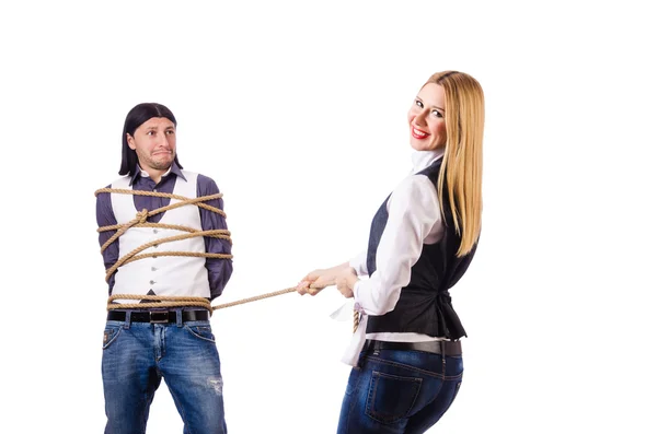 Family conflict with man and woman — Stock Photo, Image