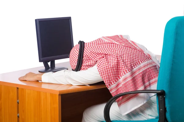 Araber arbeitet im Büro — Stockfoto
