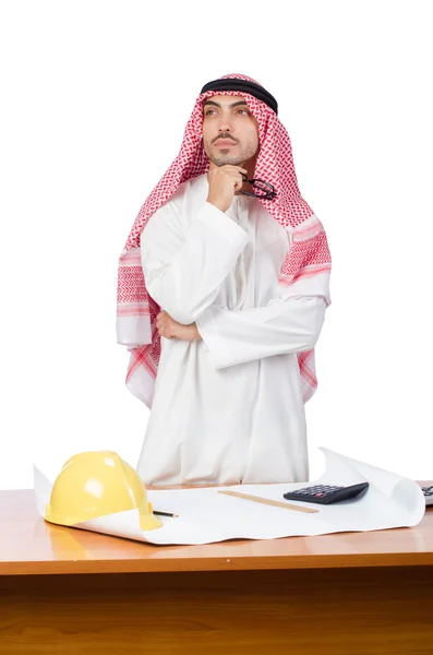 Uomo arabo che lavora in ufficio — Foto Stock