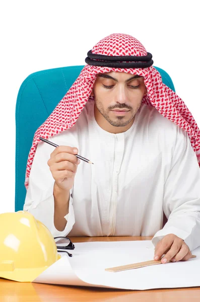 Arab pracuje v kanceláři — Stock fotografie