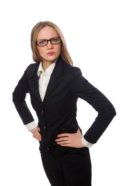 Güzel bir ofis çalışanı, beyaz tenli.