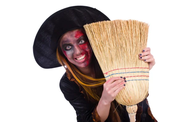 Scary witch in halloween concept — Stock Photo, Image