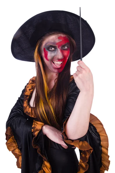 Scary witch in halloween concept — Stock Photo, Image