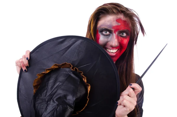 Bruja asustadiza en el concepto de Halloween — Foto de Stock