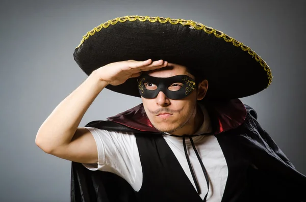 Person wearing sombrero hat in funny concept — Stock Photo, Image