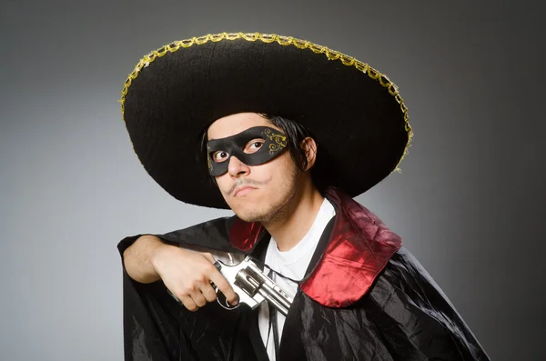 Person wearing sombrero hat in funny concept — Stock Photo, Image