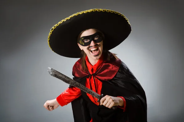 Person wearing sombrero hat in funny concept — Stock Photo, Image