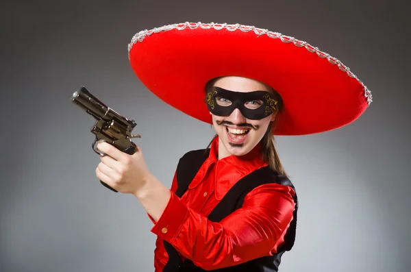 Person wearing sombrero hat in funny concept — Stock Photo, Image