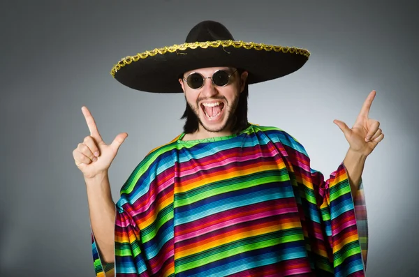 Person wearing sombrero hat in funny concept — Stock Photo, Image