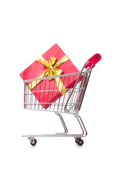 Carrello in vacanza concetto di shopping — Foto Stock