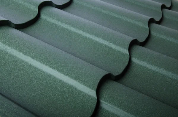 Close up of metal roof tile — Stock Photo, Image