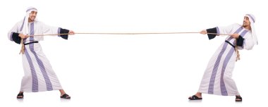 Halat konsepti üzerine beyaz