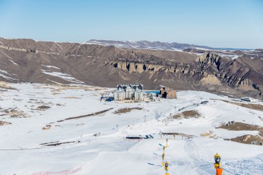 Shahdag - 27 Şubat 2015: A 'da Turist Otelleri