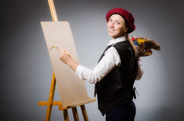 Woman artist in art concept — Stock Photo, Image
