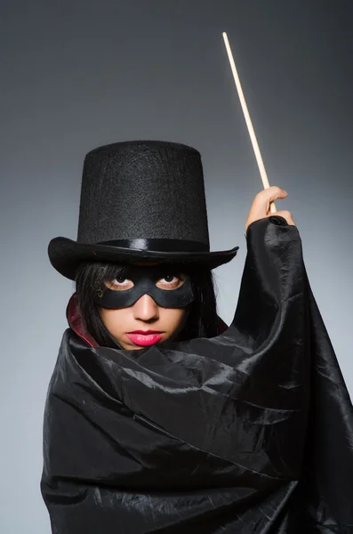 Woman magician in funny concept — Stock Photo, Image