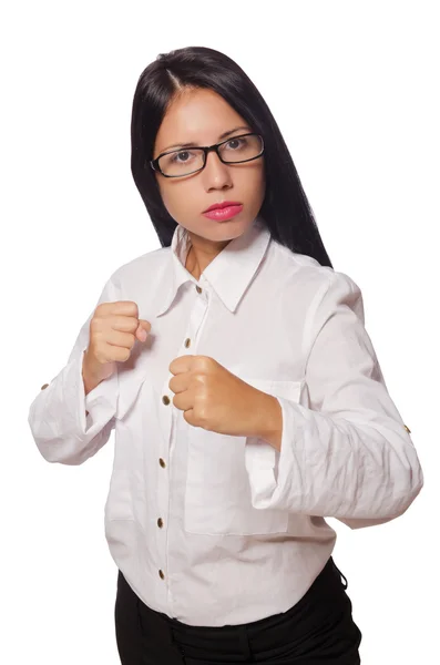 Mujer joven en concepto de negocio —  Fotos de Stock