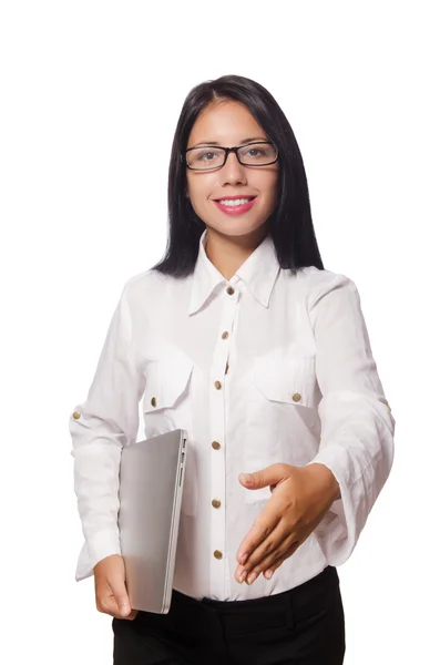 Jonge vrouw in bedrijfsconcept — Stockfoto