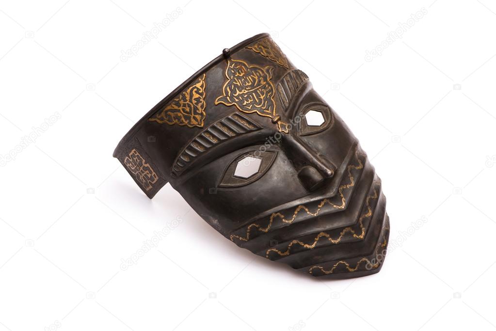 Metal mask isolated on white