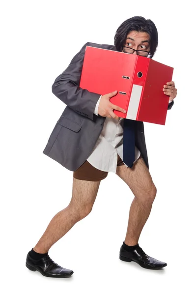 Grappige man in business concept — Stockfoto