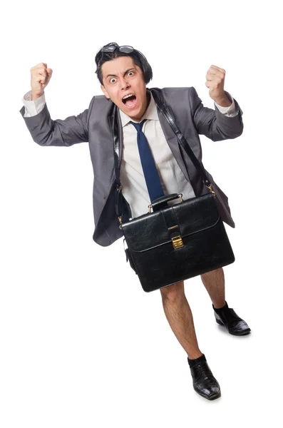 Uomo divertente nel concetto di business — Foto Stock