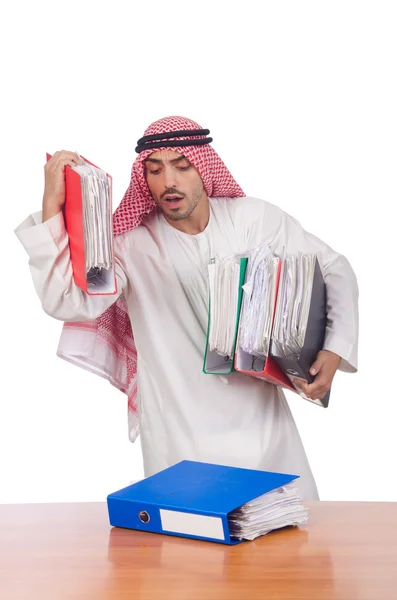 Arabe travaillant dans le bureau — Photo