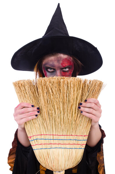 Страшная ведьма в концепции Хэллоуина