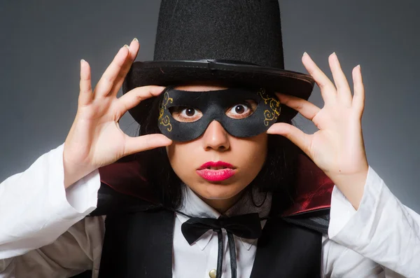 Woman magician in funny concept — Stock Photo, Image