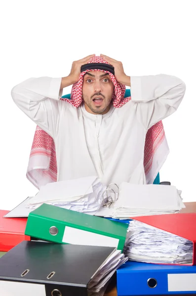 Araber arbeitet im Büro — Stockfoto