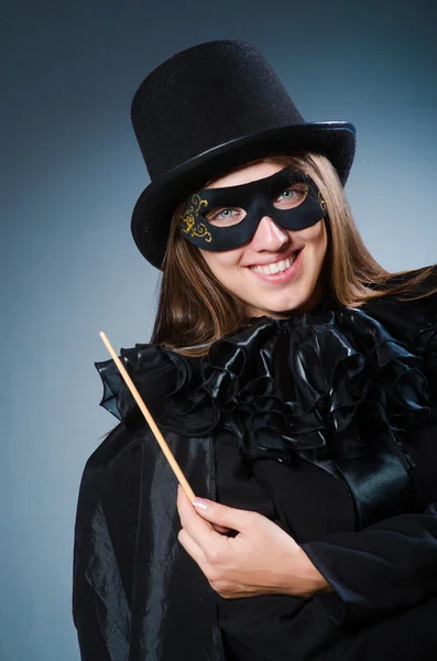 Woman magician in funny concept — Stock Photo, Image