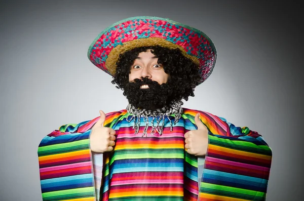 Person wearing sombrero hat in funny concept — Stock Photo, Image