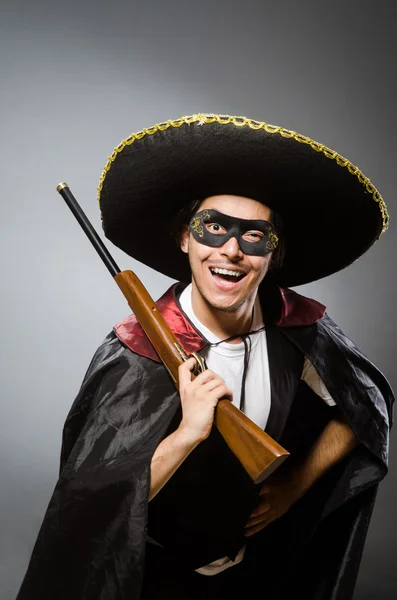 Persoon met sombrero hoed in grappig concept — Stockfoto