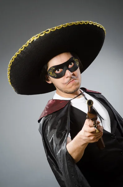 Person wearing sombrero hat in funny concept — Stock Photo, Image